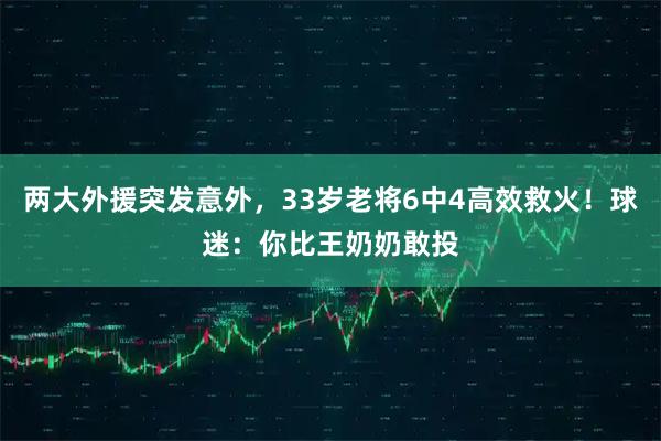 两大外援突发意外，33岁老将6中4高效救火！球迷：你比王奶奶敢投