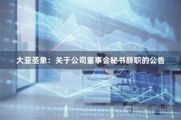 大亚圣象：关于公司董事会秘书辞职的公告